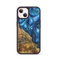 iPhone 14 Wood Phone Case - Clifton (Blue, 723398)