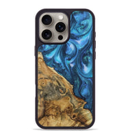 iPhone 16 Pro Max Wood Phone Case - Clifton (Blue, 723398)