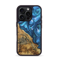 iPhone 16 Pro Wood Phone Case - Clifton (Blue, 723398)