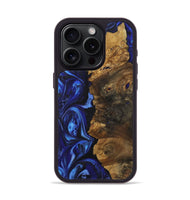 iPhone 15 Pro Wood Phone Case - Katelyn (Blue, 723399)