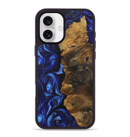 iPhone 16 Plus Wood Phone Case - Katelyn (Blue, 723399)