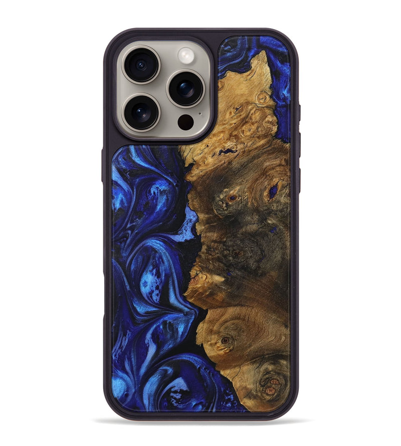 iPhone 16 Pro Max Wood Phone Case - Katelyn (Blue, 723399)