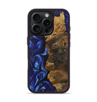 iPhone 16 Pro Wood Phone Case - Katelyn (Blue, 723399)