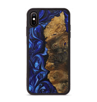 iPhone Xs Max Wood Phone Case - Katelyn (Blue, 723399)