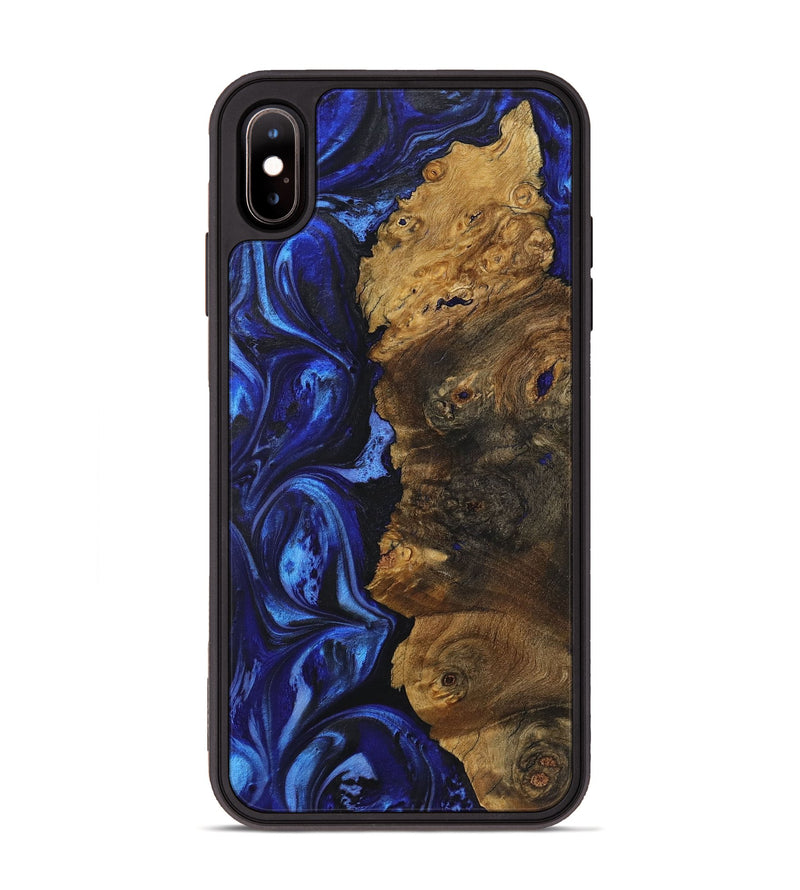 iPhone Xs Max Wood Phone Case - Katelyn (Blue, 723399)