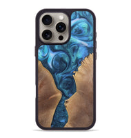 iPhone 16 Pro Max Wood Phone Case - Chris (Blue, 723400)