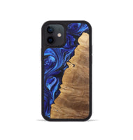 iPhone 12 mini Wood Phone Case - Ralph (Blue, 723401)