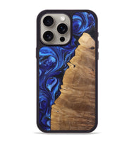 iPhone 15 Pro Max Wood Phone Case - Ralph (Blue, 723401)