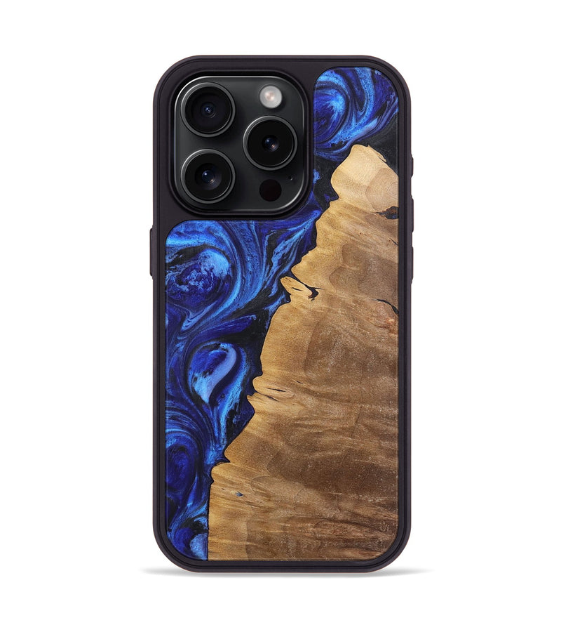 iPhone 15 Pro Wood Phone Case - Ralph (Blue, 723401)