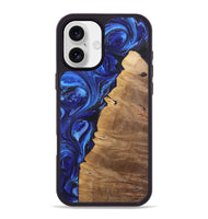 iPhone 16 Plus Wood Phone Case - Ralph (Blue, 723401)