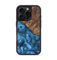 iPhone 16 Pro Wood Phone Case - Tiffany (Blue, 723402)