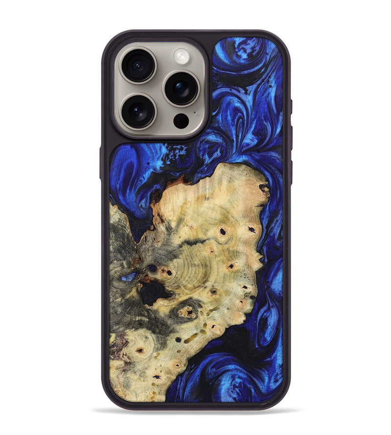 iPhone 15 Pro Max Wood Phone Case - Sammy (Blue, 723403)