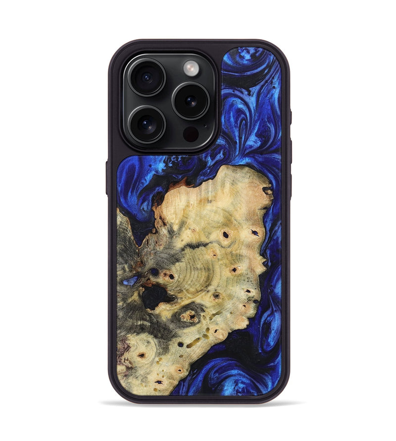 iPhone 15 Pro Wood Phone Case - Sammy (Blue, 723403)