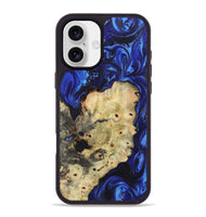 iPhone 16 Plus Wood Phone Case - Sammy (Blue, 723403)