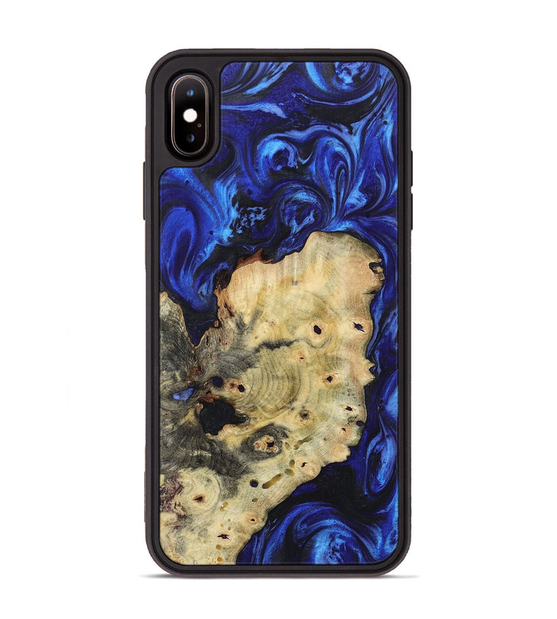 iPhone Xs Max Wood Phone Case - Sammy (Blue, 723403)