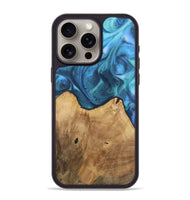 iPhone 15 Pro Max Wood Phone Case - Brendon (Blue, 723404)