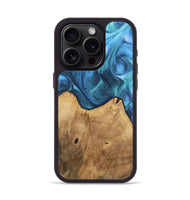 iPhone 15 Pro Wood Phone Case - Brendon (Blue, 723404)