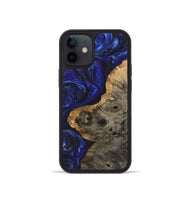 iPhone 12 mini Wood Phone Case - Camryn (Blue, 723405)