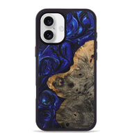 iPhone 16 Plus Wood Phone Case - Camryn (Blue, 723405)