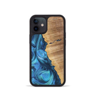 iPhone 12 mini Wood Phone Case - Bria (Blue, 723406)