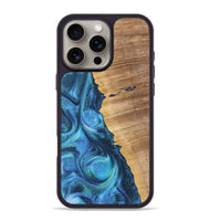 iPhone 16 Pro Max Wood Phone Case - Bria (Blue, 723406)