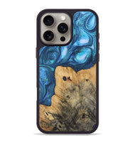 iPhone 16 Pro Max Wood Phone Case - Morris (Blue, 723408)