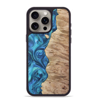 iPhone 15 Pro Max Wood Phone Case - Bart (Blue, 723411)