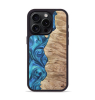 iPhone 15 Pro Wood Phone Case - Bart (Blue, 723411)