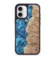 iPhone 16 Plus Wood Phone Case - Bart (Blue, 723411)