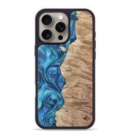 iPhone 16 Pro Max Wood Phone Case - Bart (Blue, 723411)