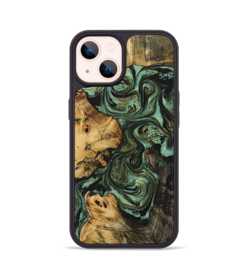 iPhone 14 Wood Phone Case - Suzanne (Green, 723417)