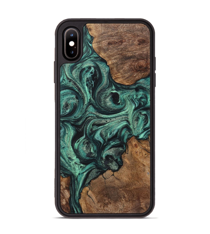 iPhone Xs Max Wood Phone Case - Brent (Green, 723418)