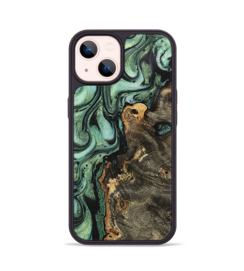 iPhone 14 Wood Phone Case - Agnes (Green, 723420)