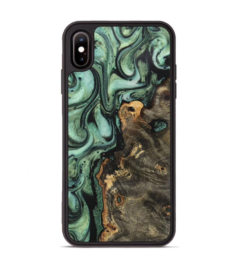 iPhone Xs Max Wood Phone Case - Agnes (Green, 723420)