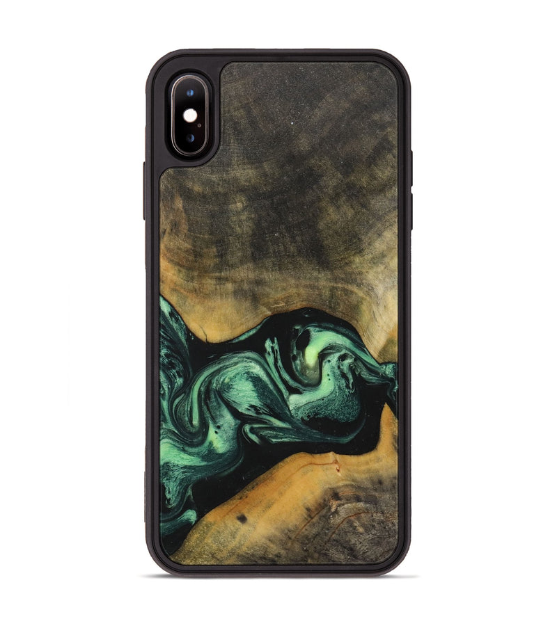 iPhone Xs Max Wood Phone Case - Nina (Green, 723422)