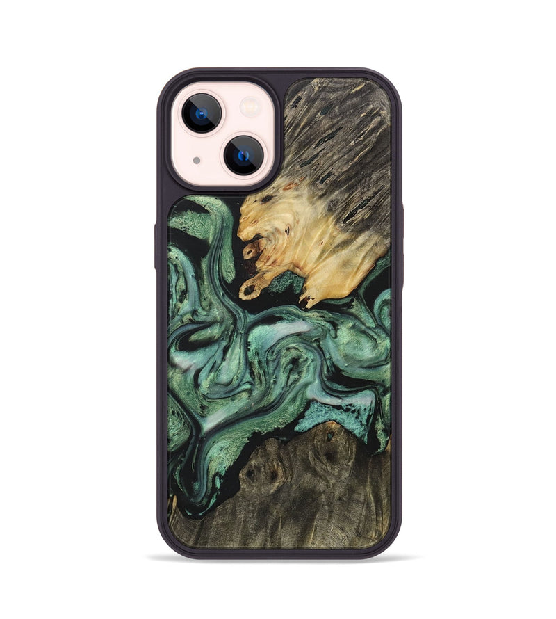 iPhone 14 Wood Phone Case - Sloane (Green, 723423)