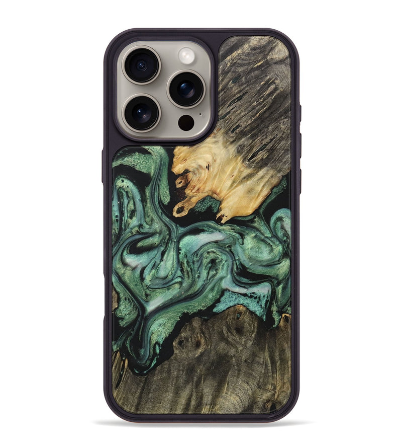 iPhone 16 Pro Max Wood Phone Case - Sloane (Green, 723423)