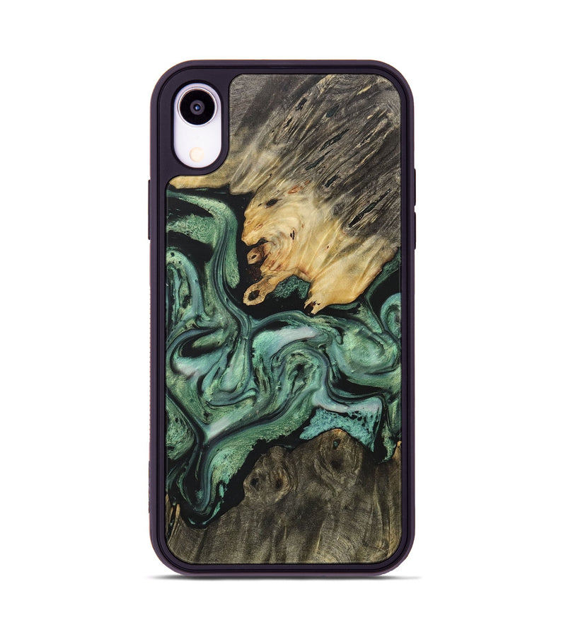 iPhone Xr Wood Phone Case - Sloane (Green, 723423)