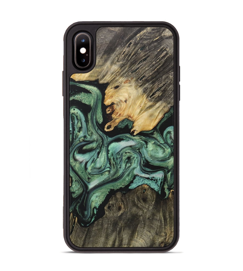 iPhone Xs Max Wood Phone Case - Sloane (Green, 723423)