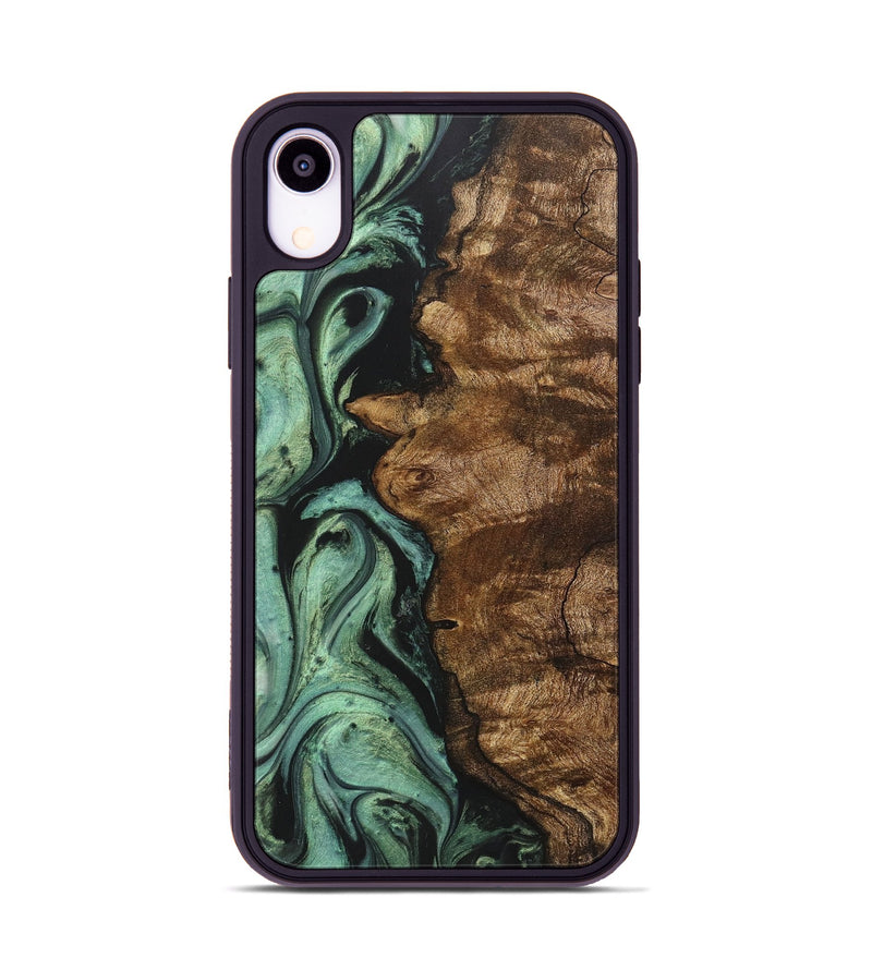 iPhone Xr Wood Phone Case - Marcella (Green, 723424)