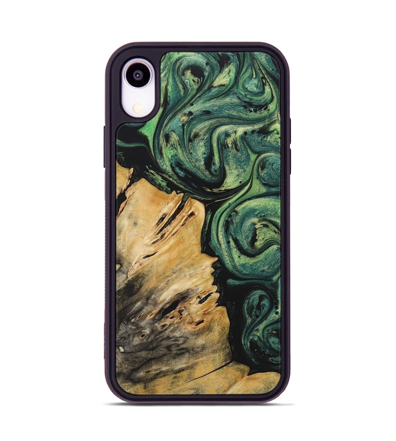 iPhone Xr Wood Phone Case - Nancy (Green, 723425)