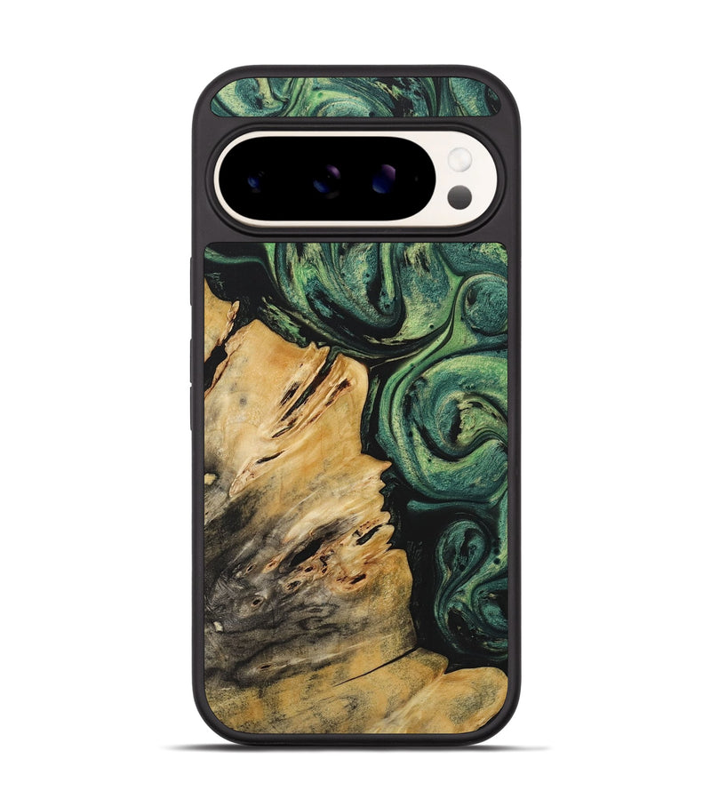 Pixel 9 Wood Phone Case - Nancy (Green, 723425)