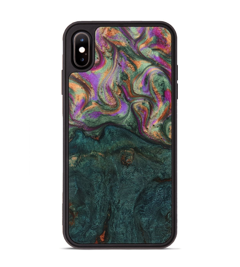 iPhone Xs Max Wood Phone Case - Lyla (Green, 723426)