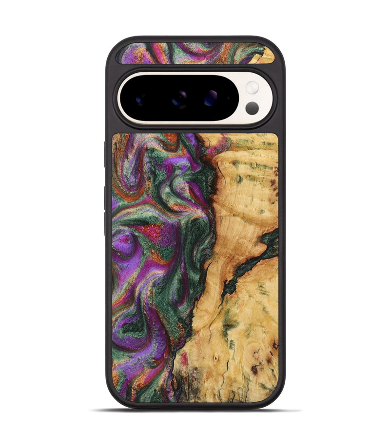 Pixel 9 Wood Phone Case - Celeste (Green, 723427)