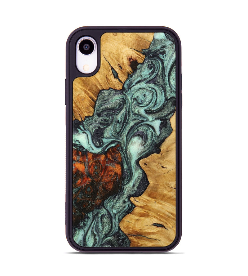 iPhone Xr Wood Phone Case - Jim (Green, 723428)