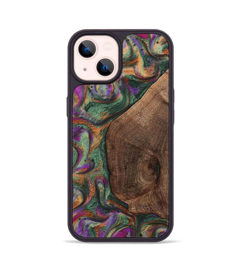 iPhone 14 Wood Phone Case - Bart (Green, 723430)