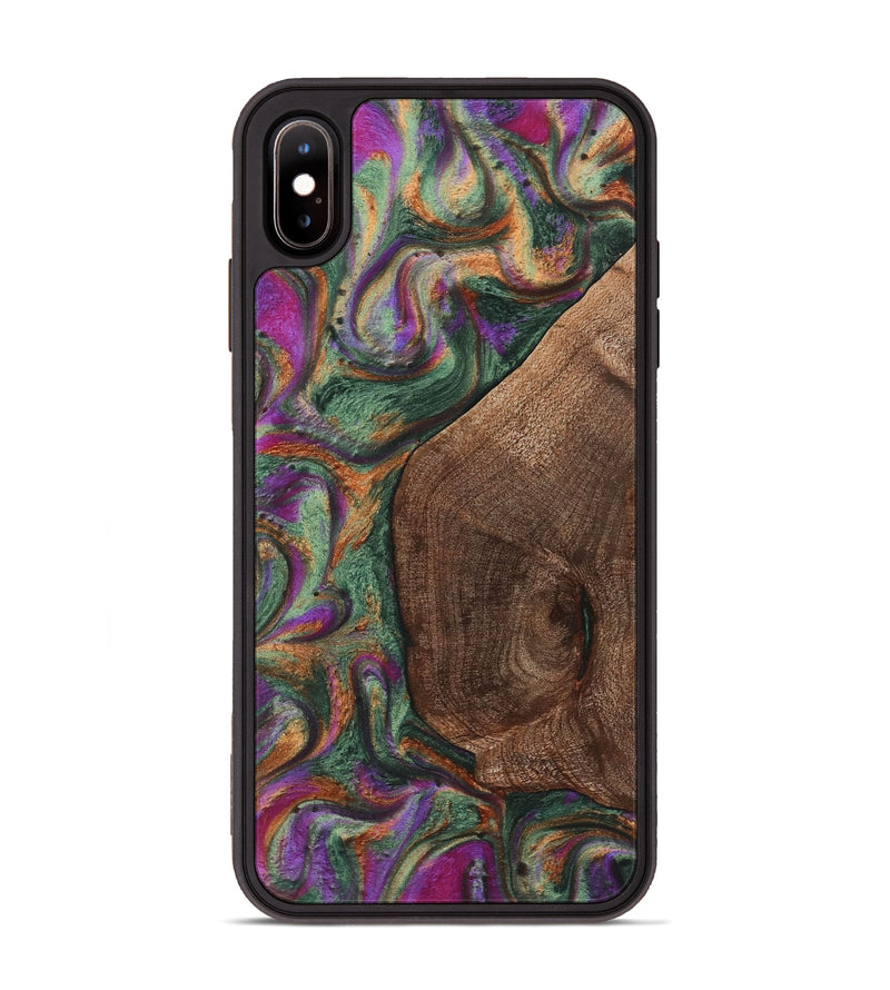 iPhone Xs Max Wood Phone Case - Bart (Green, 723430)