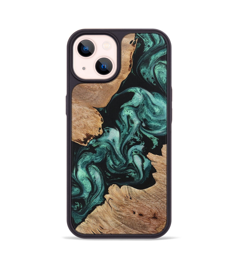 iPhone 14 Wood Phone Case - Lauren (Green, 723431)