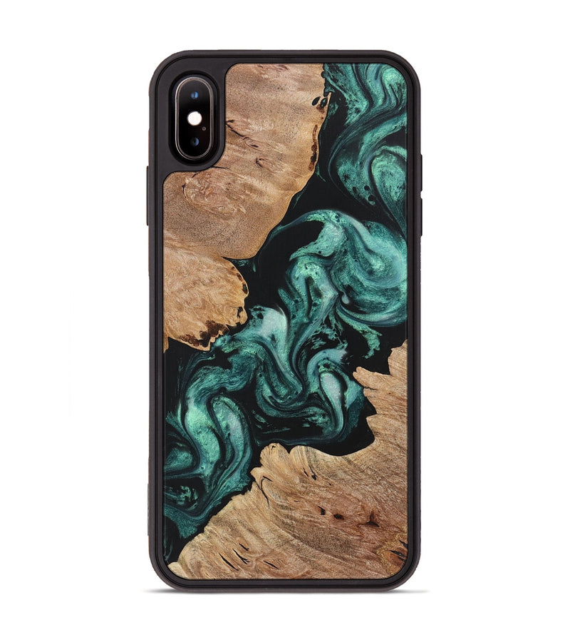 iPhone Xs Max Wood Phone Case - Lauren (Green, 723431)