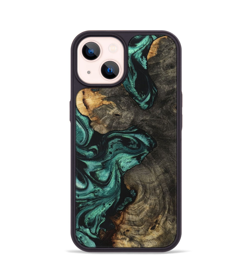 iPhone 14 Wood Phone Case - Patrice (Green, 723432)